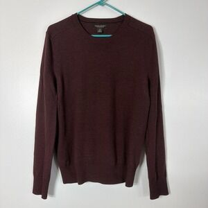 Banana Republic 100% Merino Wool Sweater Maroone Burgundy Crewneck Men's Medium